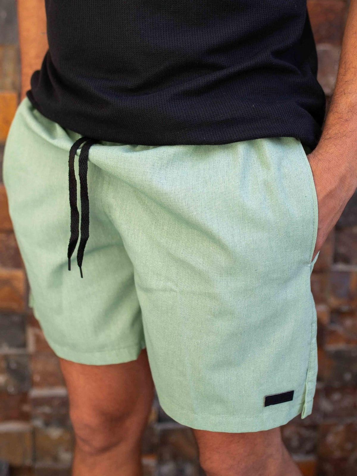 Shorts Masculina Casual em linho Solto Tóquio