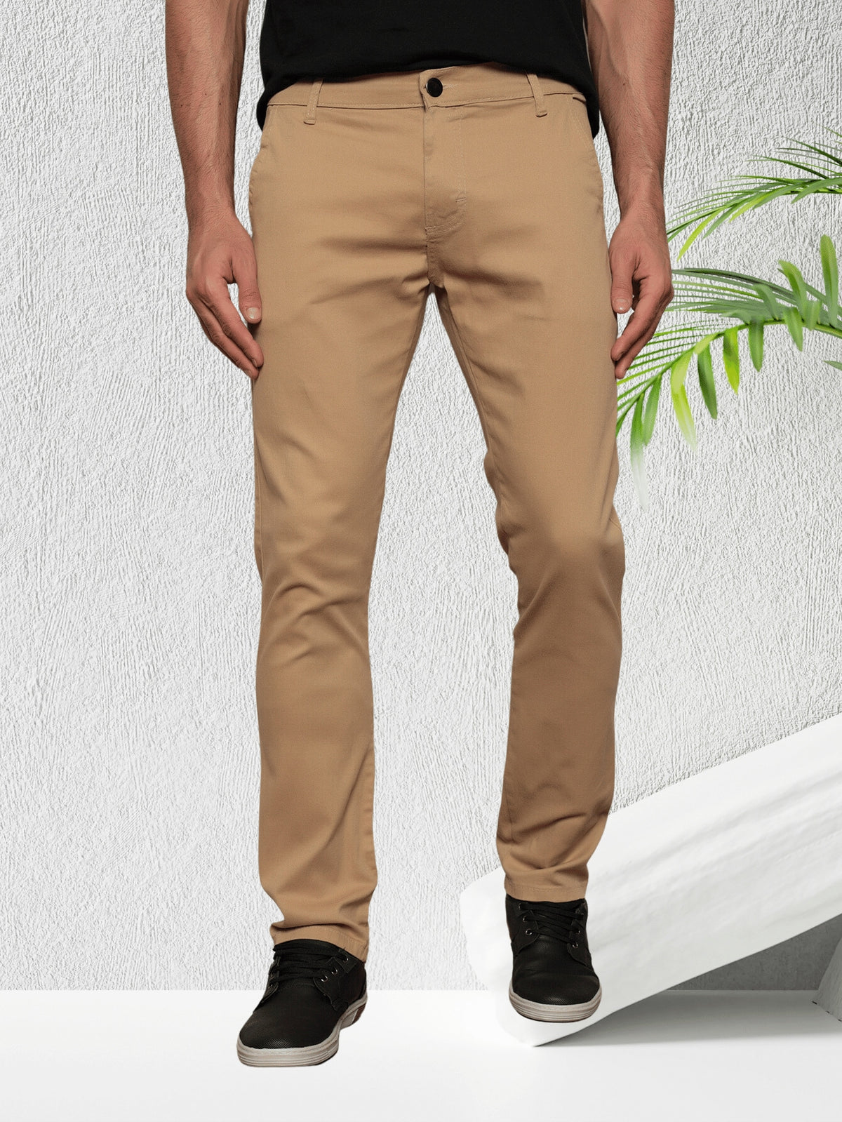 Calça Masculina de Sarja e Elastano Mashinne