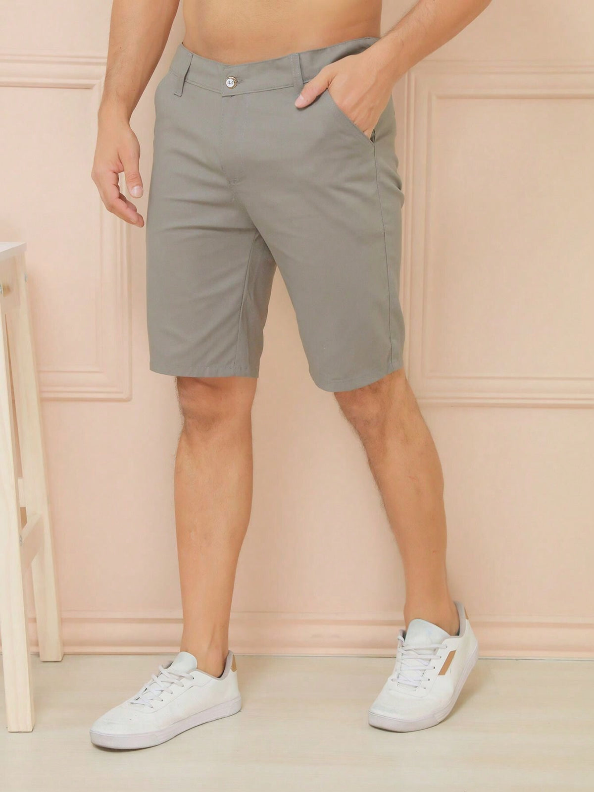 Bermudas Masculina Social Sarja Lisa