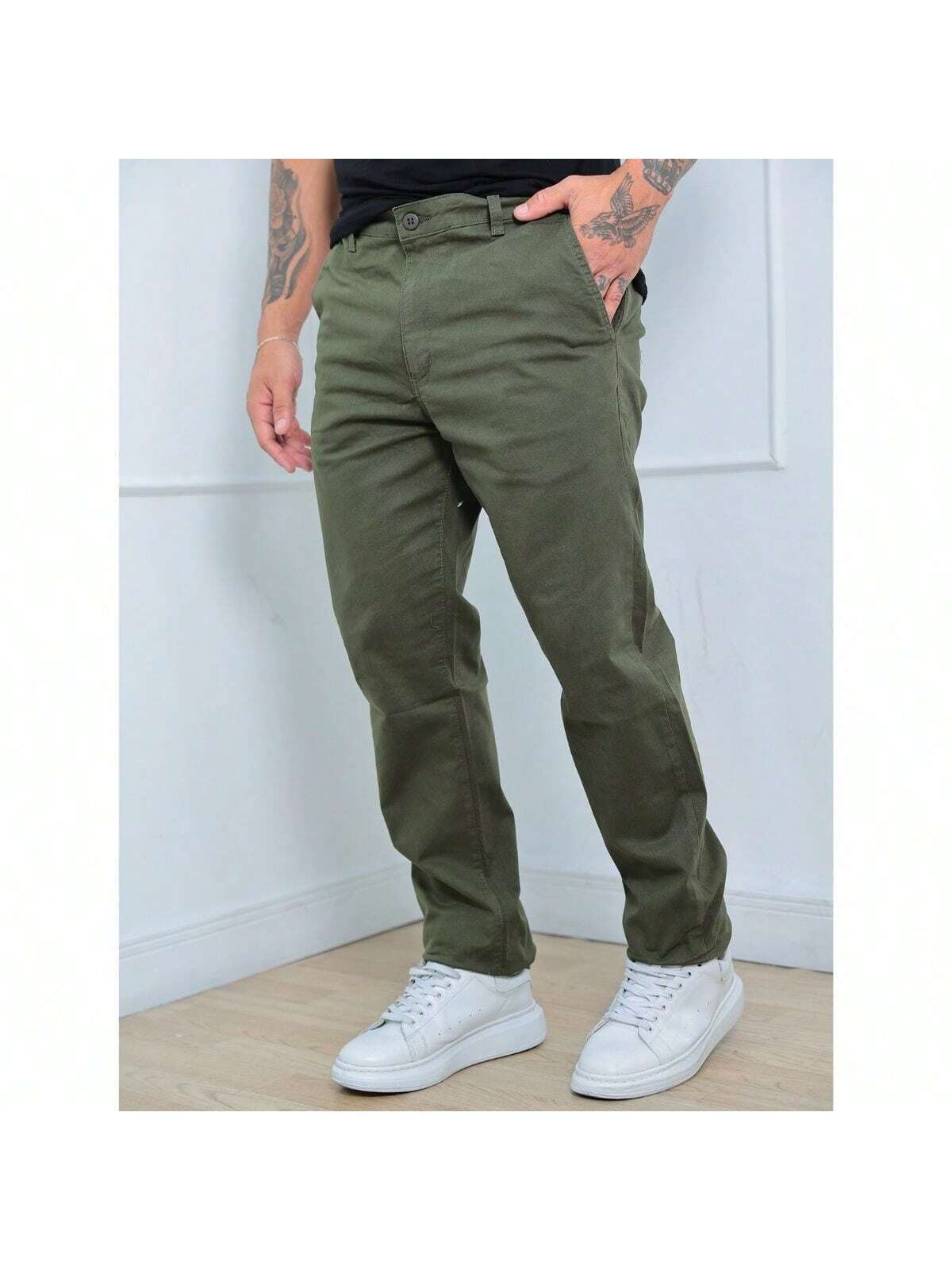 Compre 2 Leve 3 Calça Masculina de Sarja e Lycra Sport Fino Fire