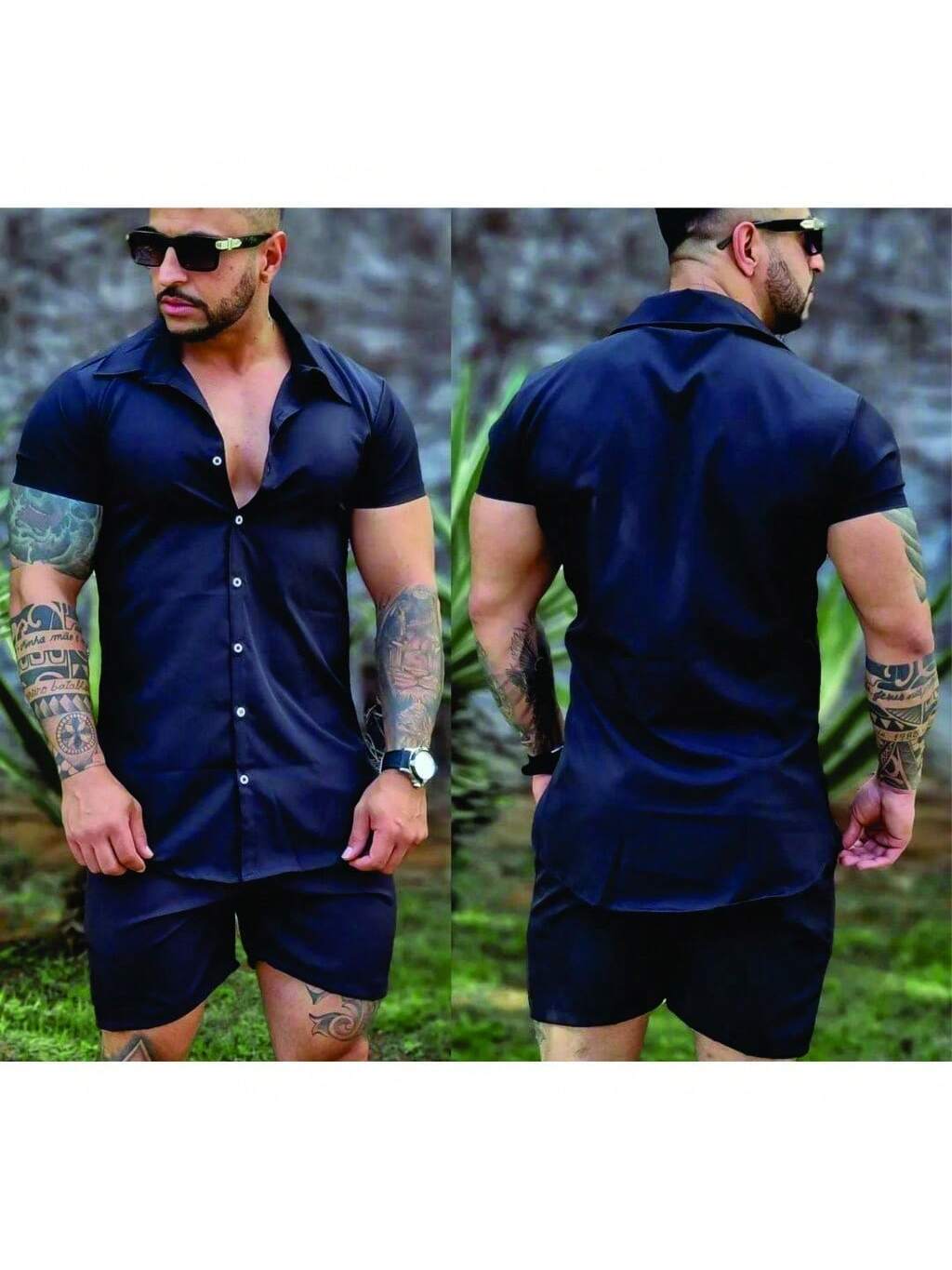 Conjunto Masculino Praia Liso com Elastano Pinterest