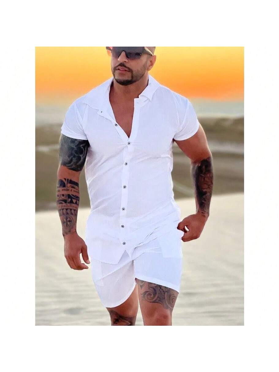 Conjunto Masculino Praia Liso com Elastano Pinterest