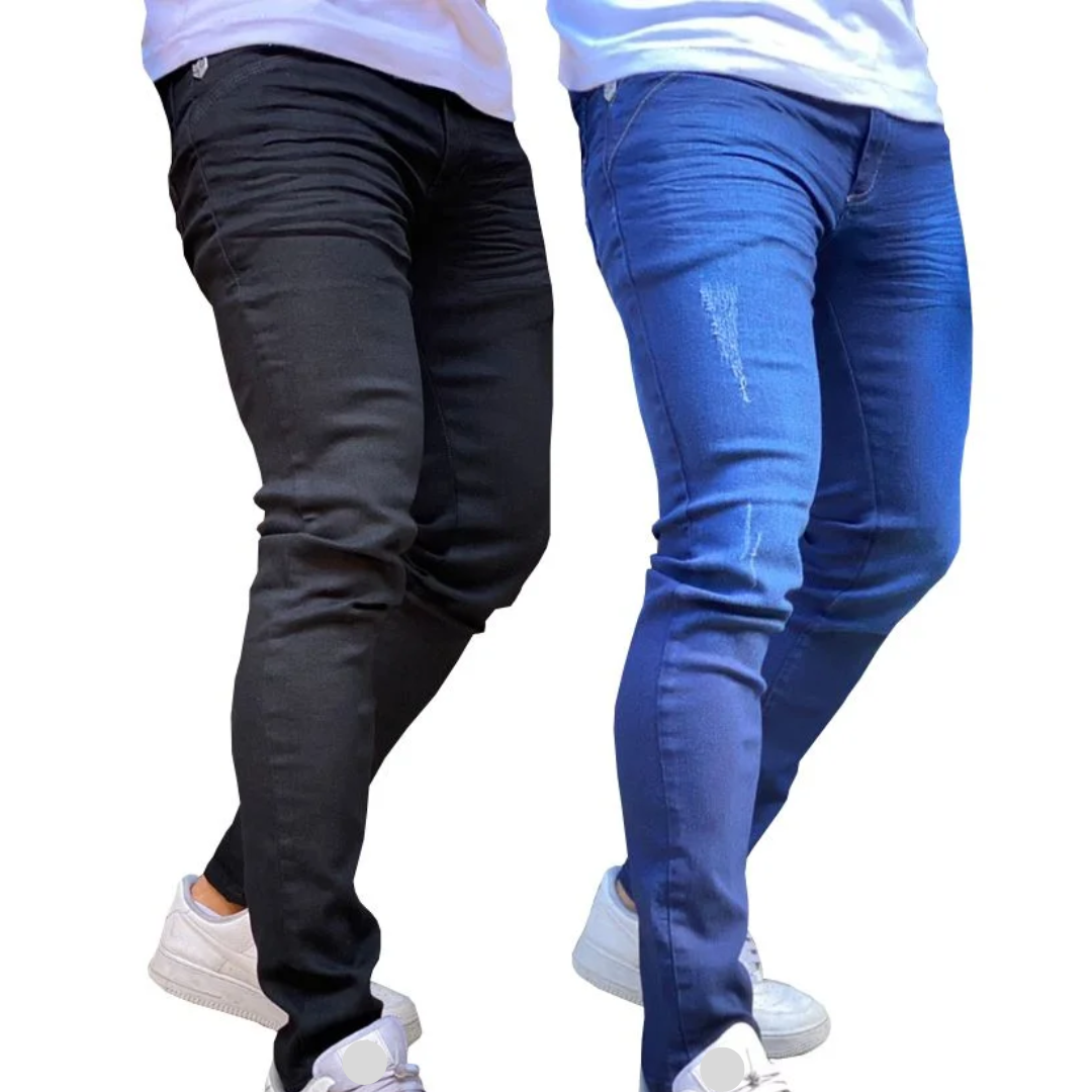 Compre 1 LEVE 2 -  Calça Jeans Masculina Skinny com Lycra (0205)