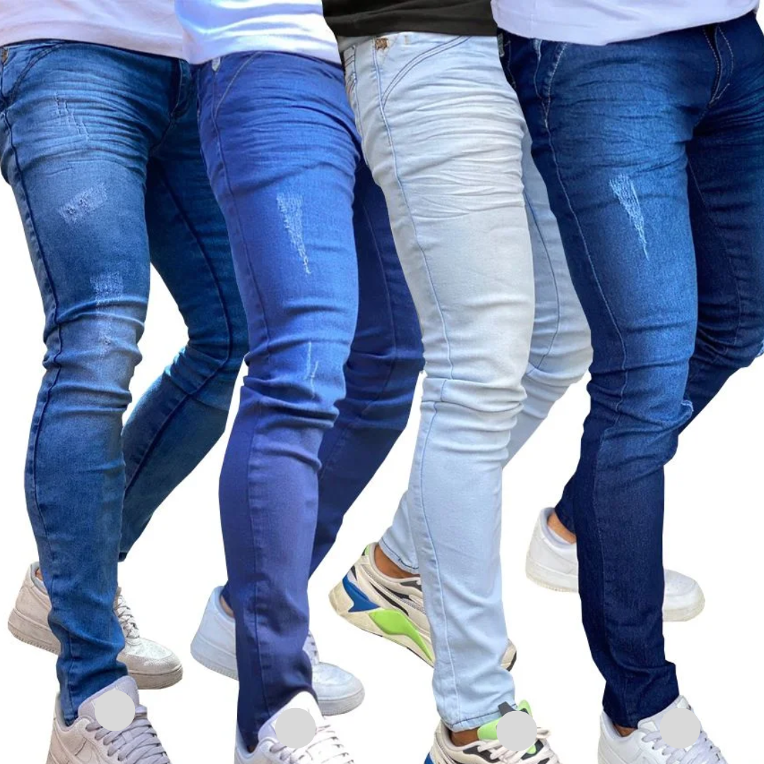 Compre 3 Leve 4 - Calça Jeans Masculina Skinny com Lycra (01050911)
